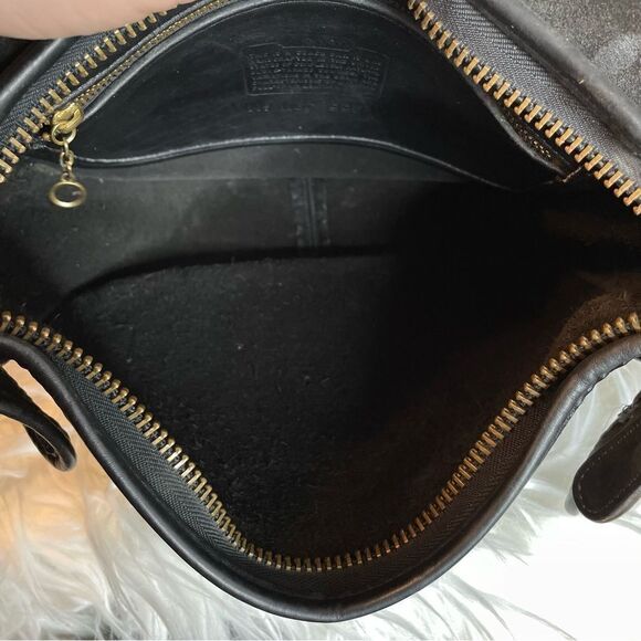 Vintage 90's Coach Classic Patricia's Legacy Bag #9951 Leather Black Saddle‎ - Picture 11 of 16